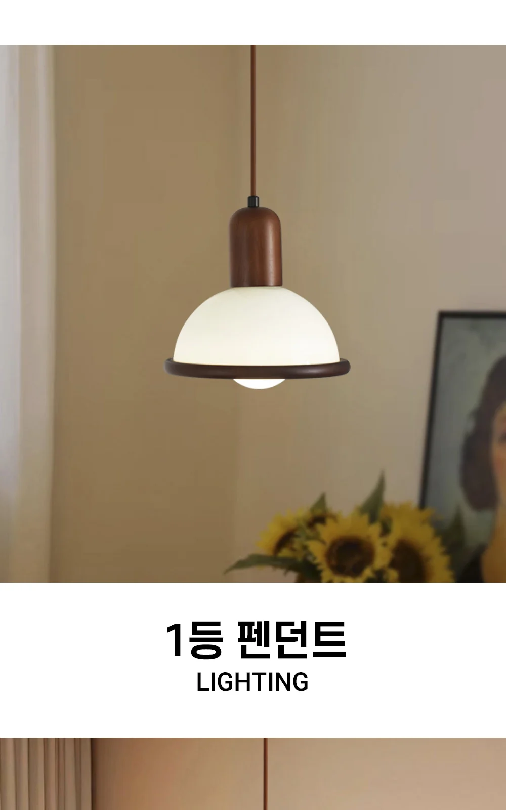 어닝 1등 우드 펜던트 (유리) 제조사 상세 정보