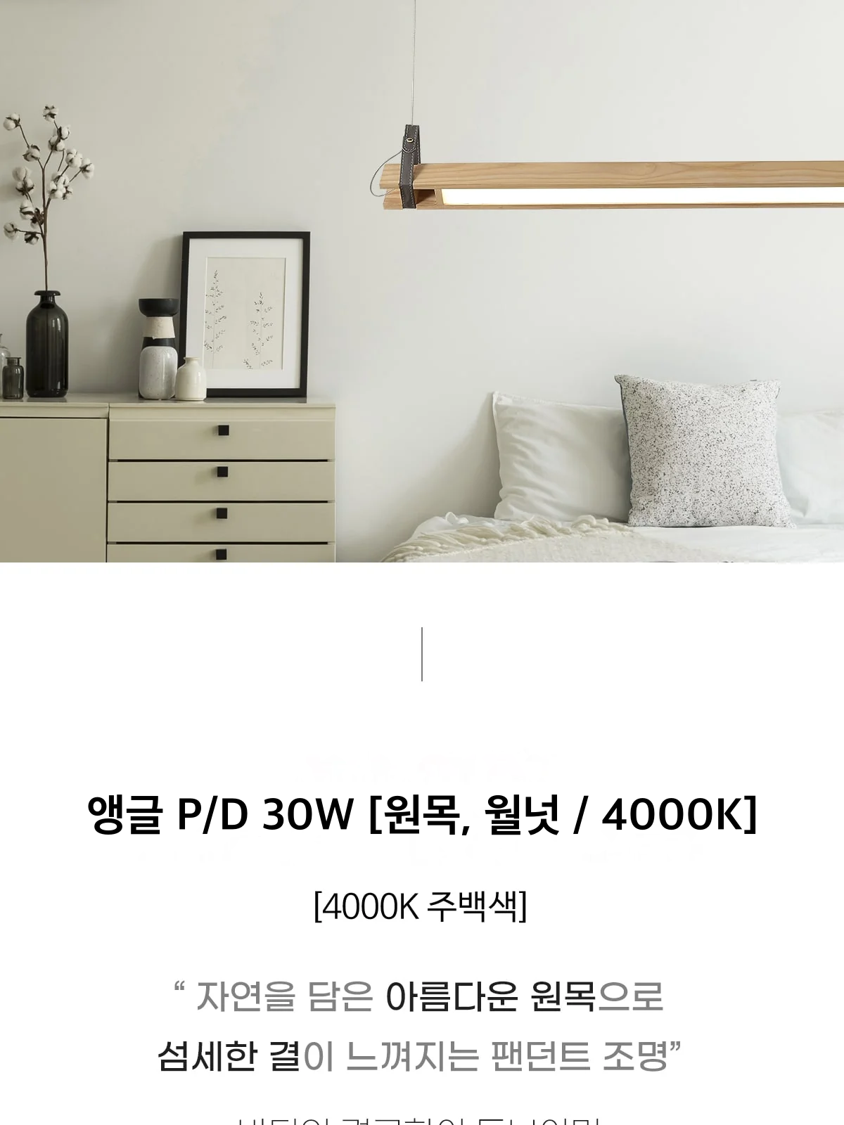 앵글 P/D 30W [원목, 월넛 / 4000K] 제조사 상세 정보