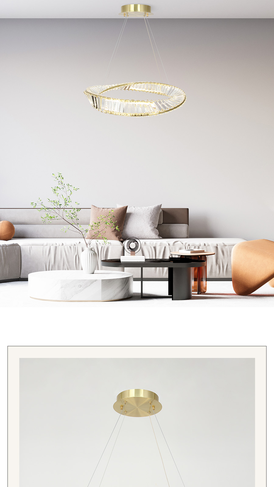 [HK-7730] LED 에르모사 원형 펜던트 50W 제조사 상세 정보