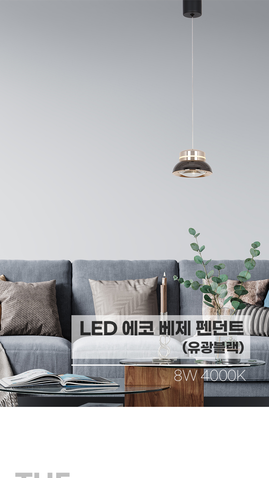 [CK-0232] LED 베제 1등 펜던트 8W 유광블랙 플리커로우 제조사 상세 정보