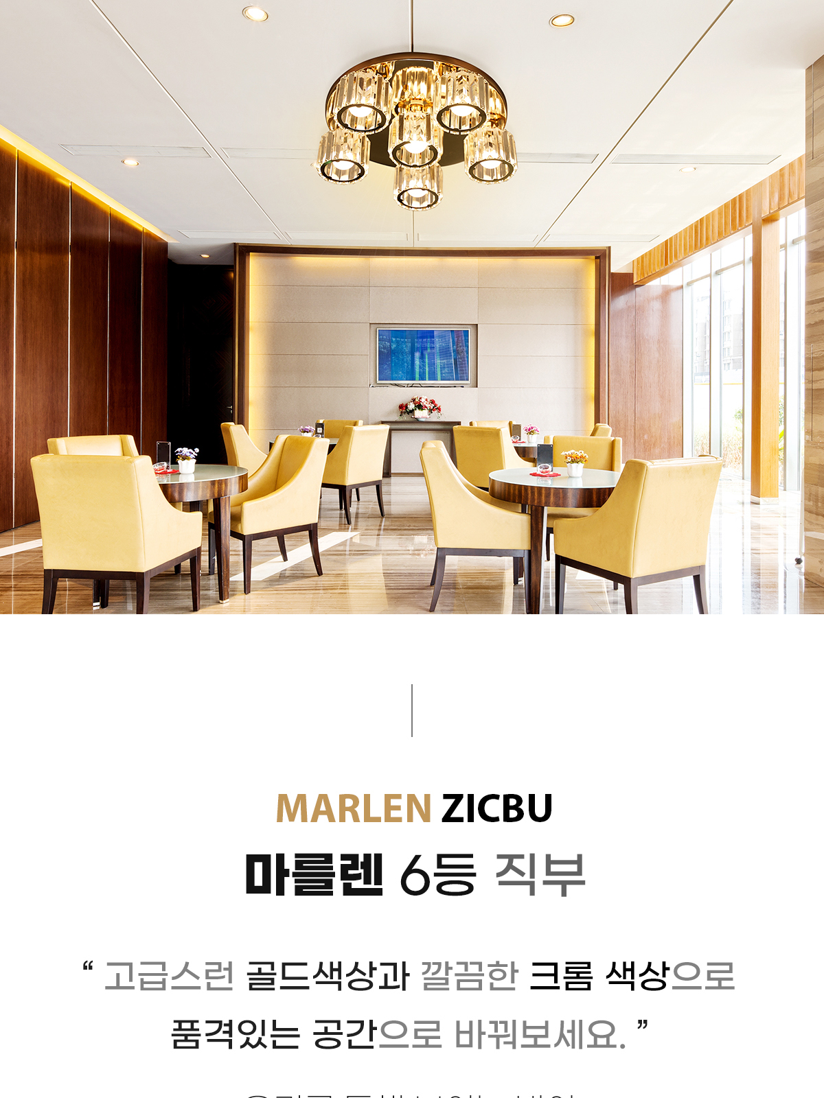 [OK-122] ⓞ 마를렌 6등 직부 골드/크롬 제조사 상세 정보