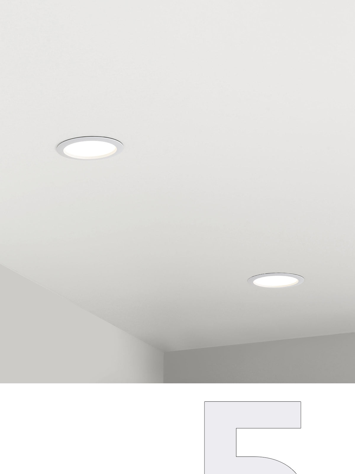 [YK-015] LED 라늄 다운라이트 타공 125mm(5) 12W 플리커로우 제조사 상세 정보