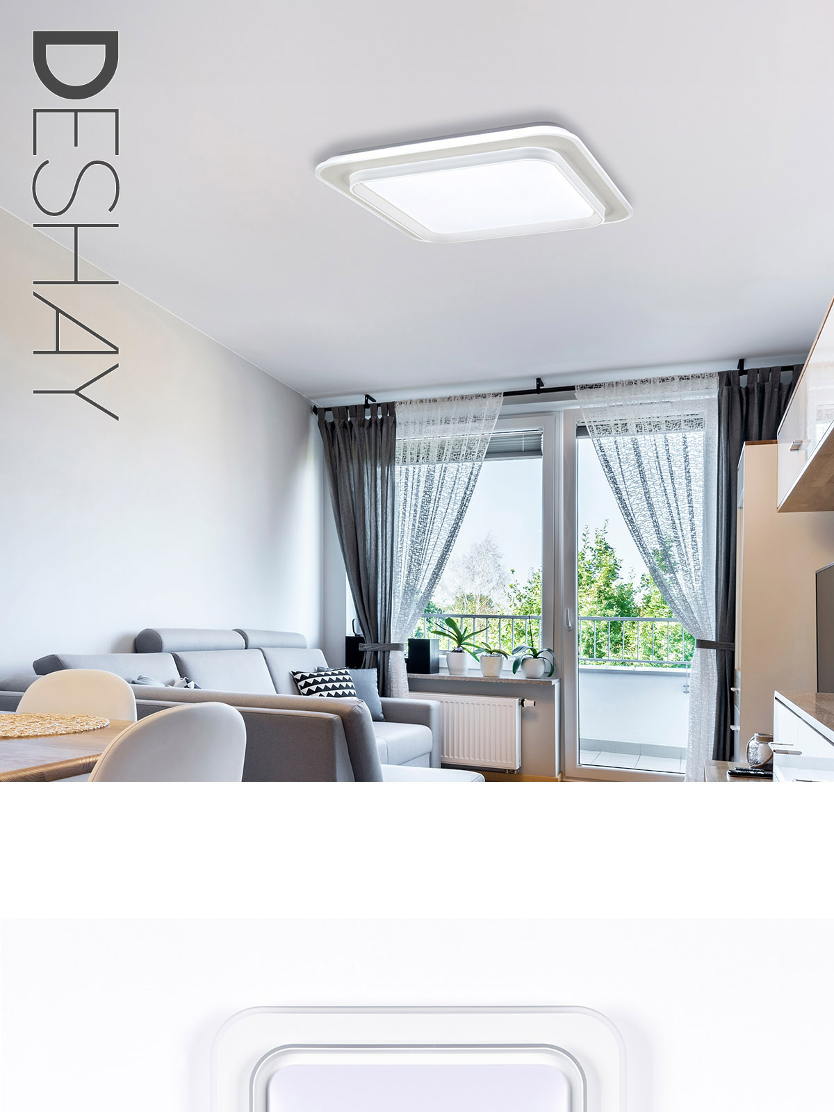 [AX-037] LED 데샤이 리모컨 사각 방등 60W IoT 플리커로우 제조사 상세 정보