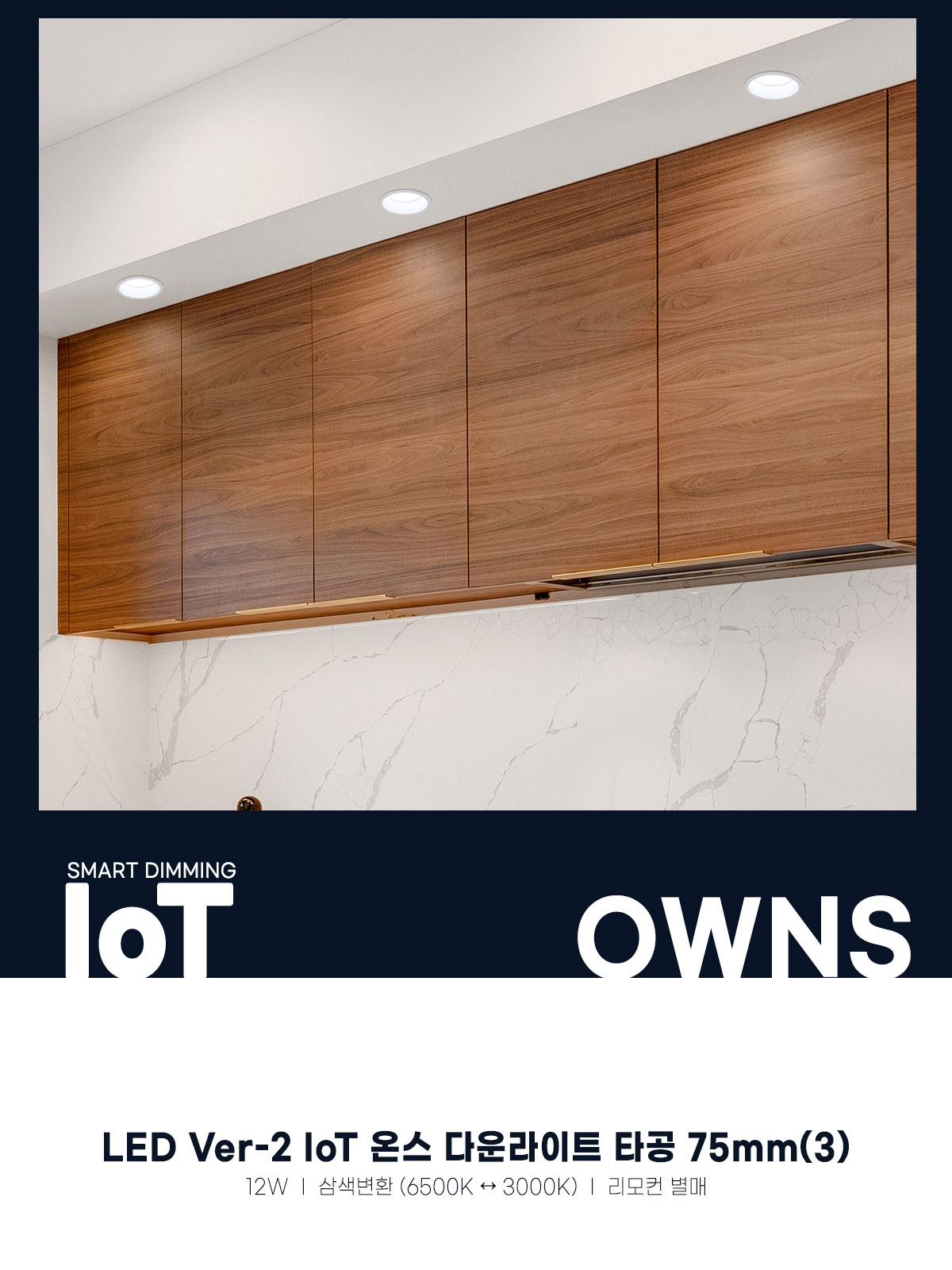 [FN-111] LED Ver-2 IoT 온스 다운라이트 타공 75mm(3) 12W 플리커로우 제조사 상세 정보