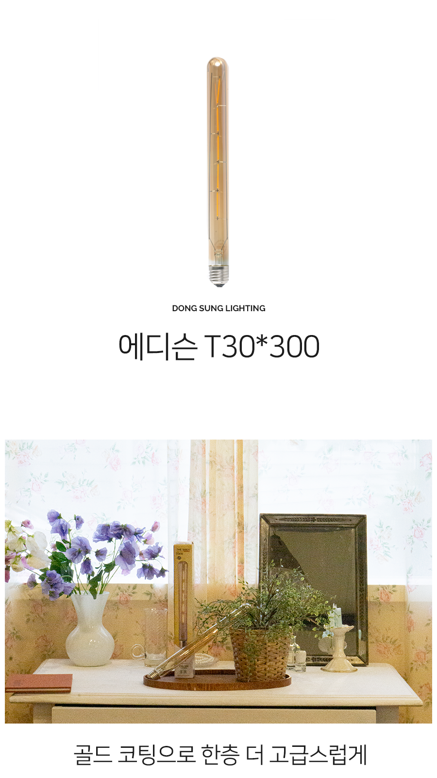 [CK-066] LED 에디슨 전구 T30x300 5W 제조사 상세 정보