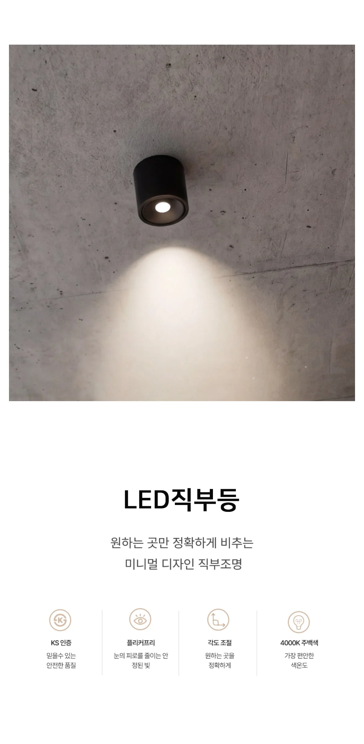 데이지 LED8W 미니 직부등, 현관직부등 제조사 상세 정보
