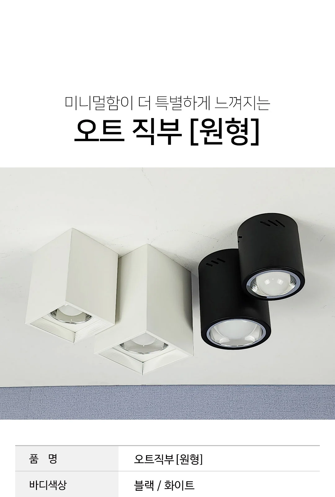 원형 캡슐 직부(대) / 원형 캡슐 직부(소) 제조사 상세 정보