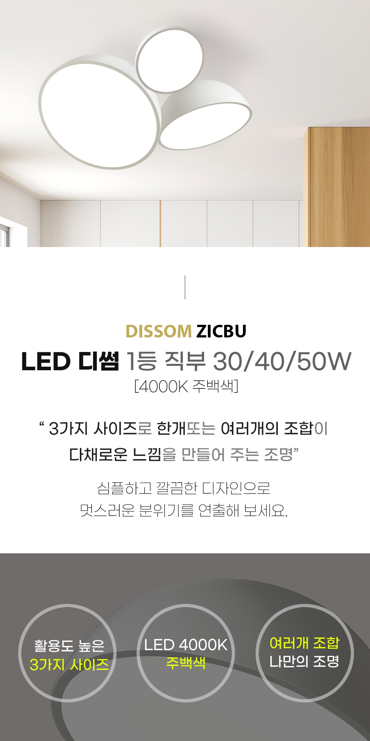 LED 디썸 팬던트 [3type] 제조사 상세 정보