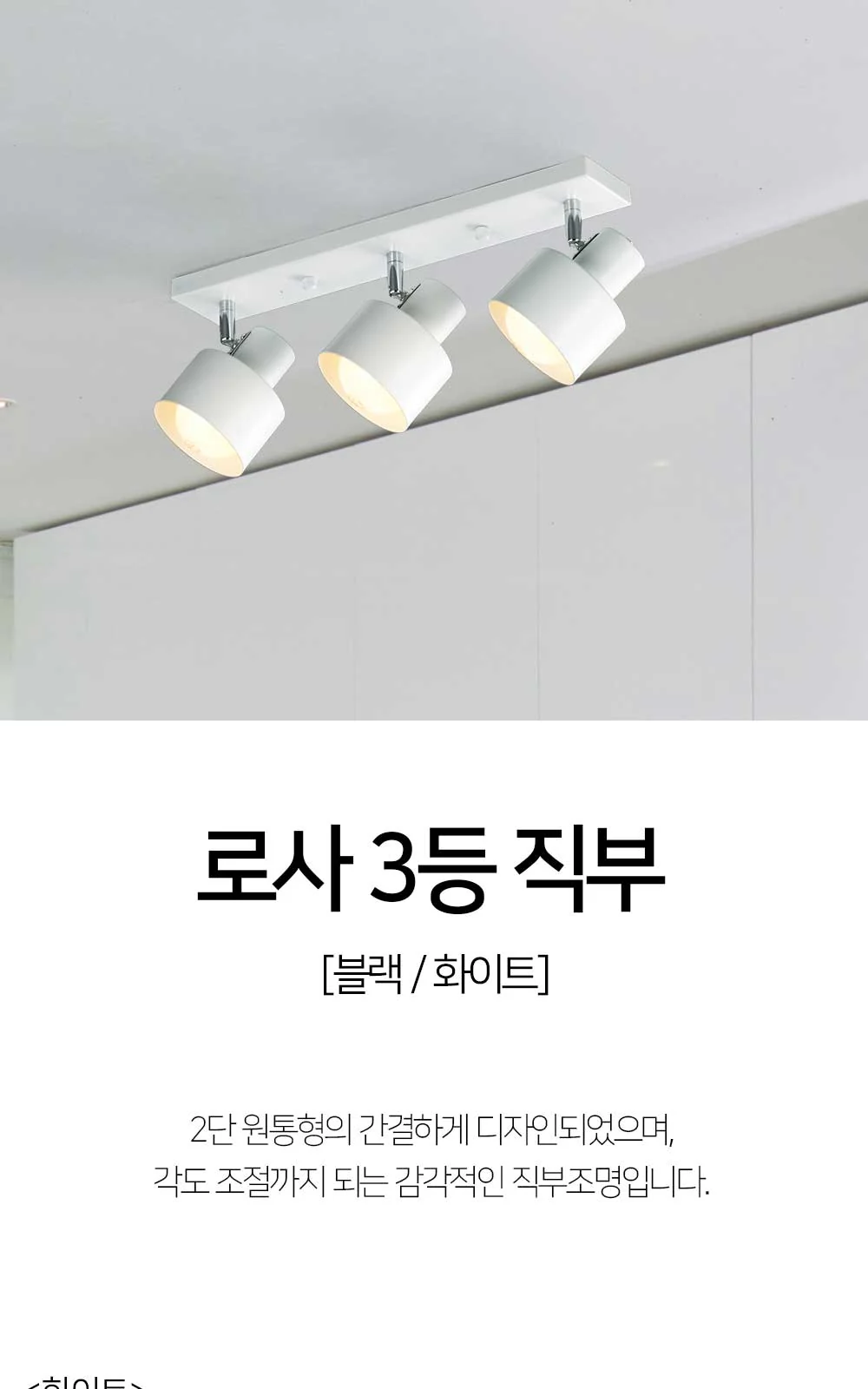 마니아 3등 직부 화이트, 블랙 제조사 상세 정보
