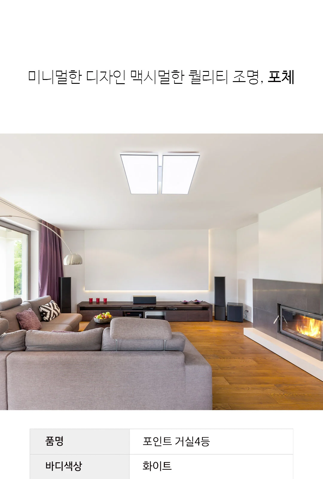포인트 거실4등 제조사 상세 정보