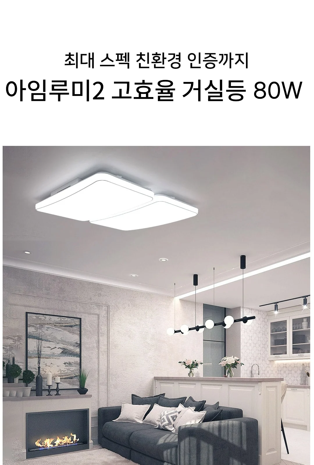 아임루미2 거실2등80W 제조사 상세 정보