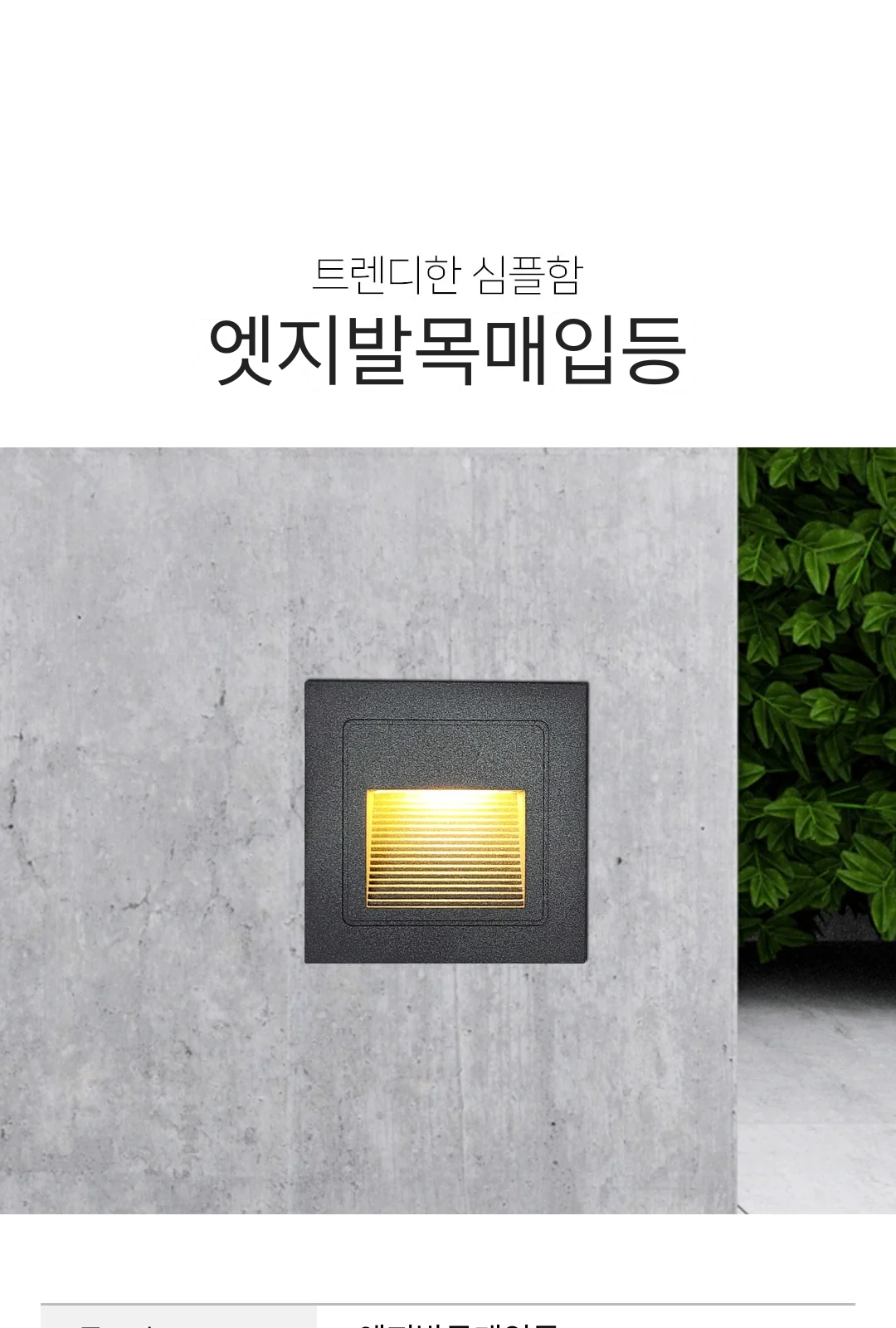 엣지발목매입등 제조사 상세 정보