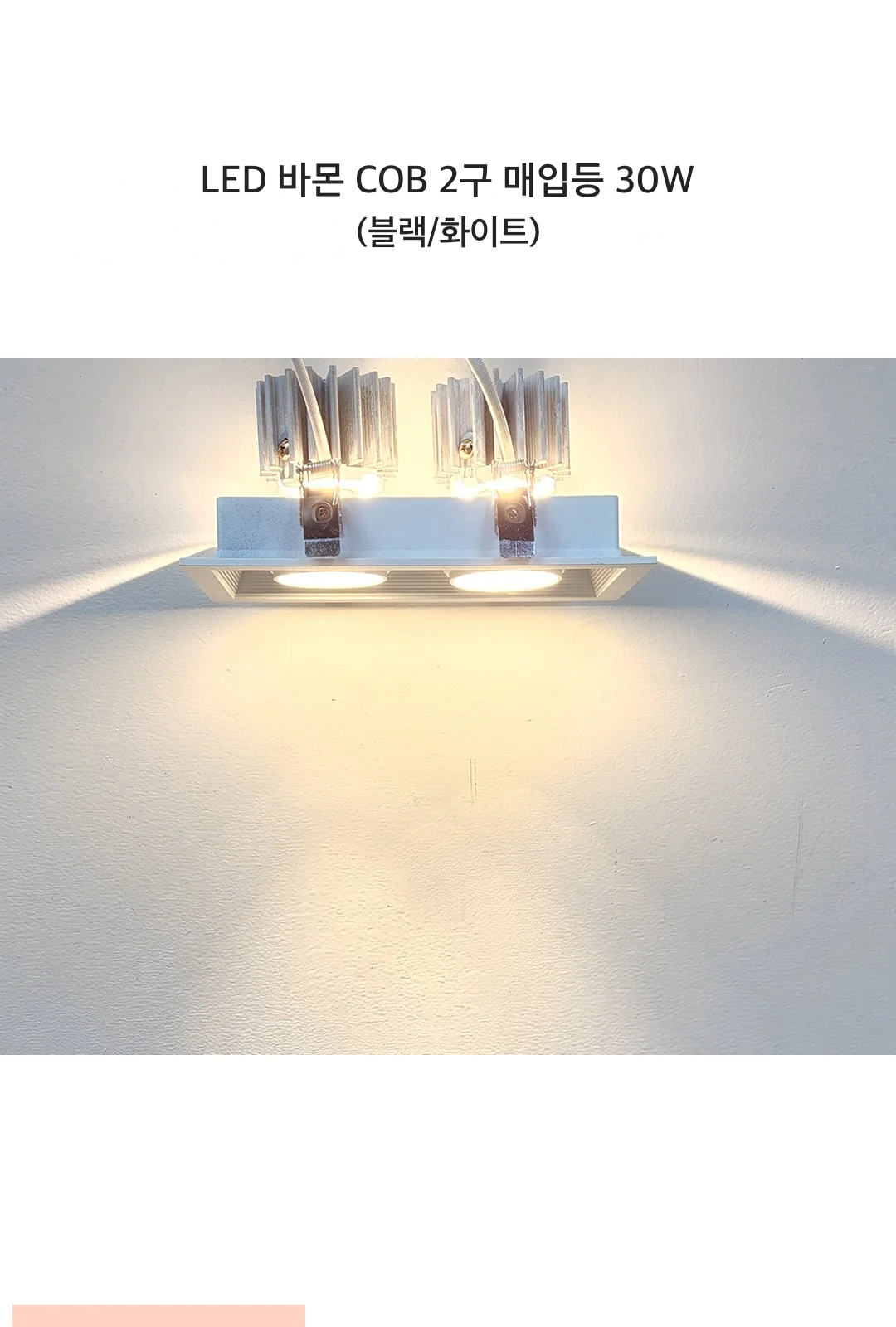 LED 바몬 COB 2구 매입등 30W (블랙/화이트) 제조사 상세 정보