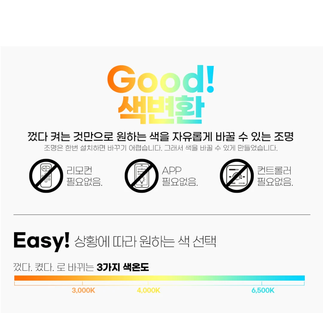 노바 사각 멀티 매입등 5구/10구/15구(색변환, 4000K 일반) - 5구 색변환 / 15구 주백색 품절 제조사 상세 정보