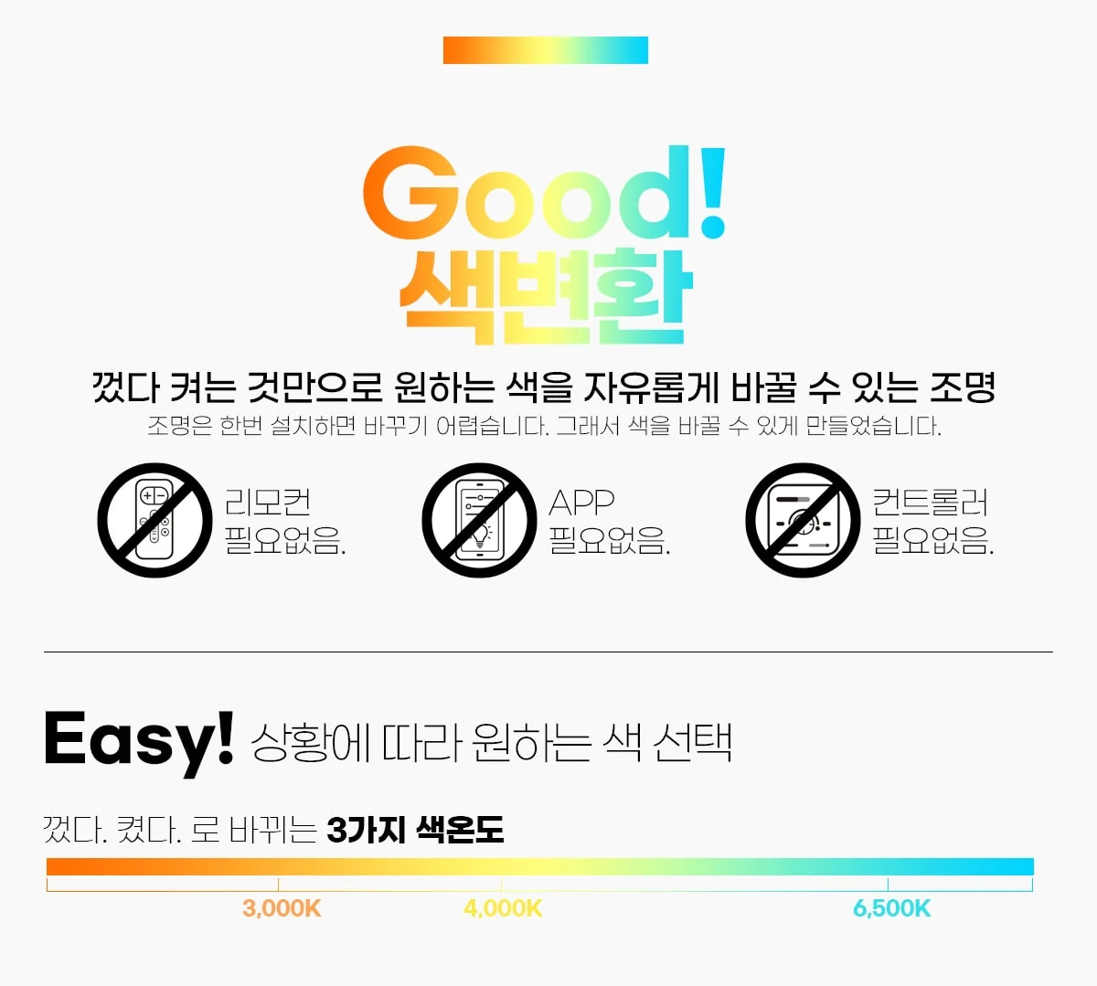 루노 색변환 COB 매입등 [2인치 7W/3인치 10W] 제조사 상세 정보