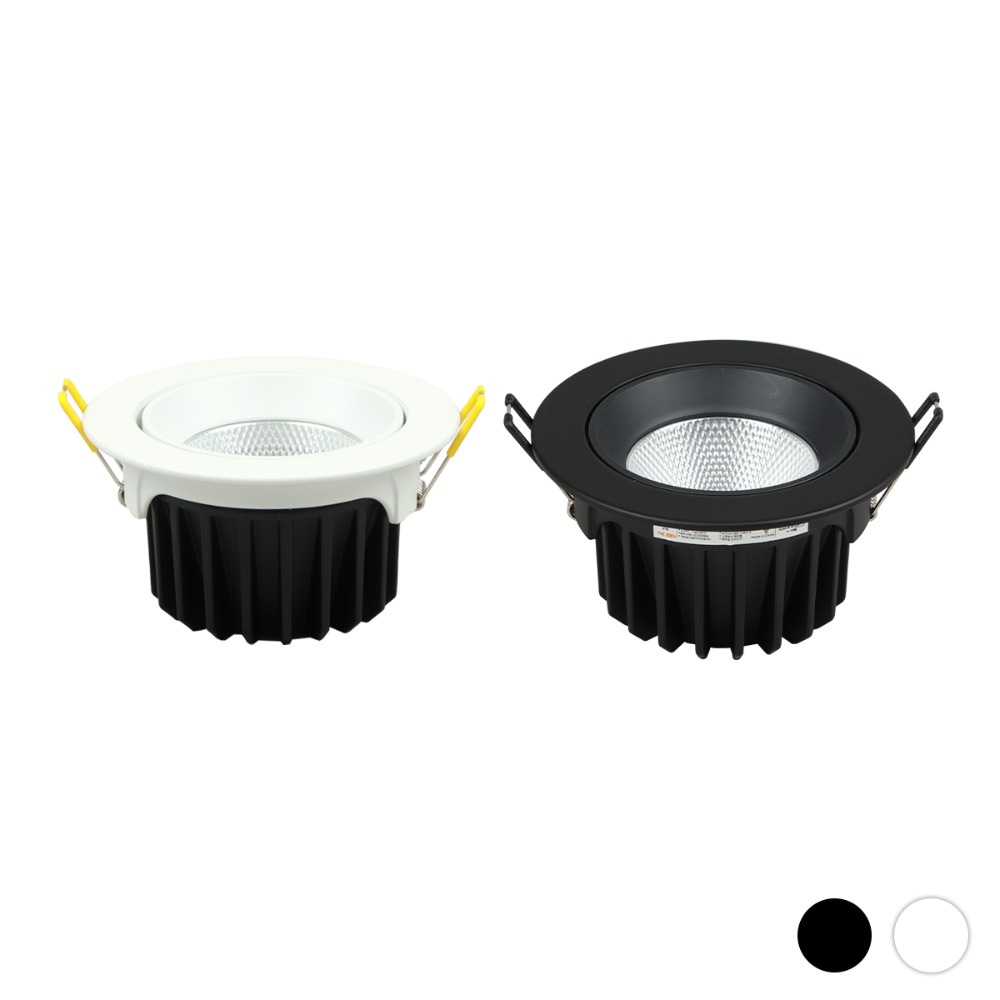 [H-90] LED 초이스 COB 일체형 타공 90mm(4) 12W 플리커로우