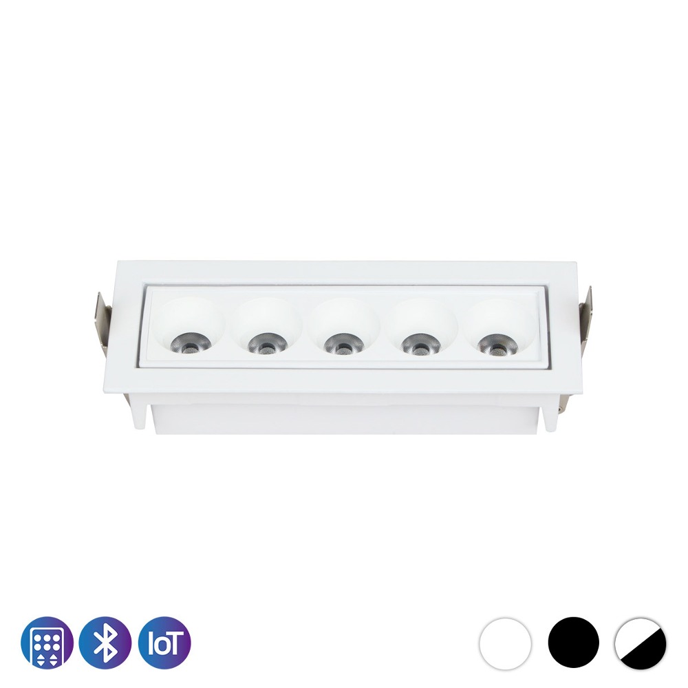 [AX-026] LED 디밍 데코 멀티 리모컨 매입등 5구 10W IoT 플리커로우