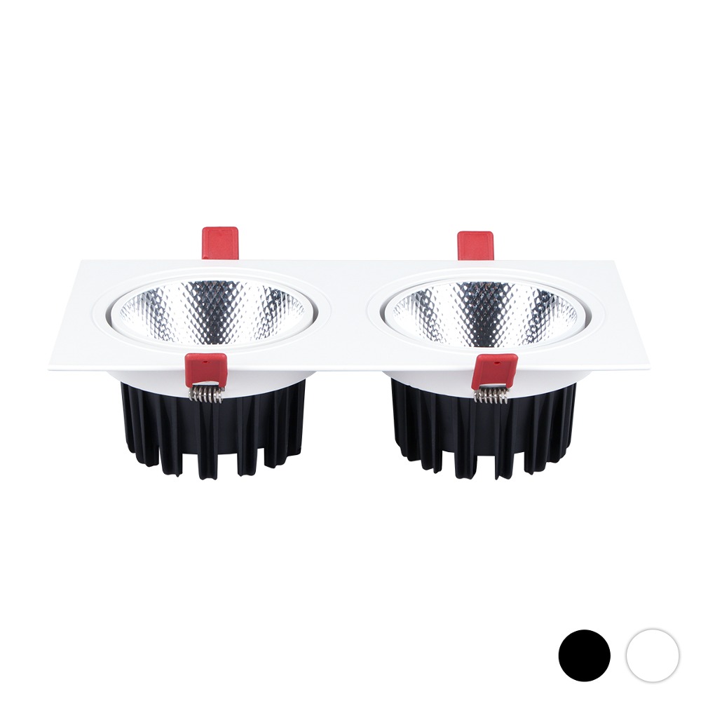 [CK-268] LED 두라 COB 2구 매입 40W 플리커로우