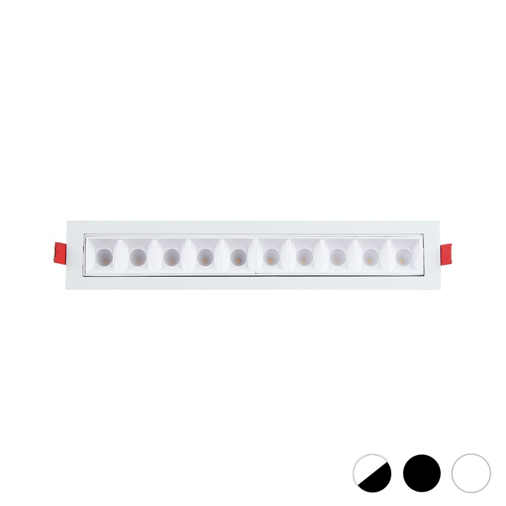 [CK-909] LED Ver-2 자스민 사각 멀티 매입 10구 각도조절형 15W 플리커로우