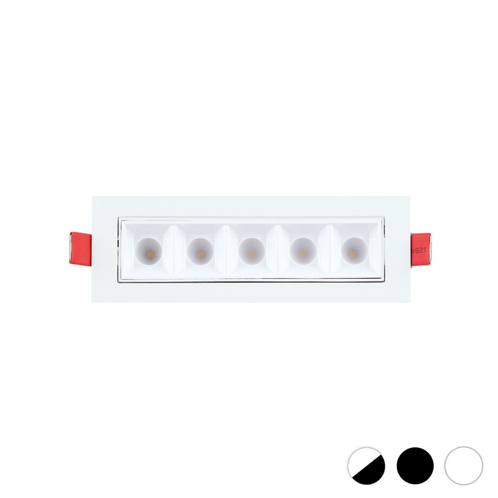 [CK-907] LED Ver-2 자스민 사각 멀티 매입 5구 각도조절형 10W 플리커로우