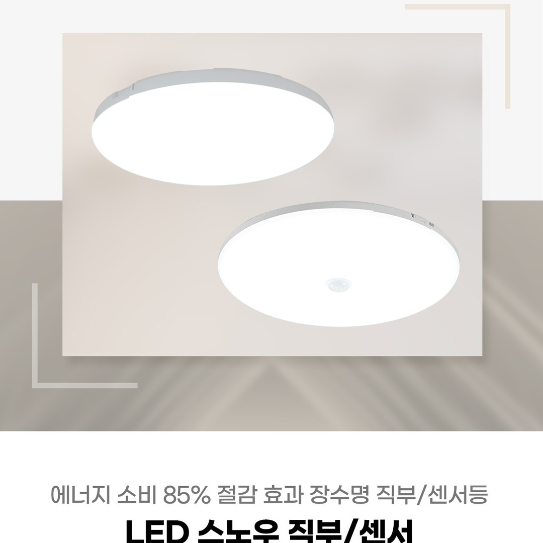 LED 스노우 직부 25W /센서20W [2type]