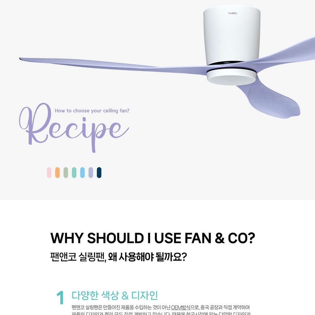 팬앤코 레시피 (레나) 52인치 [7color]