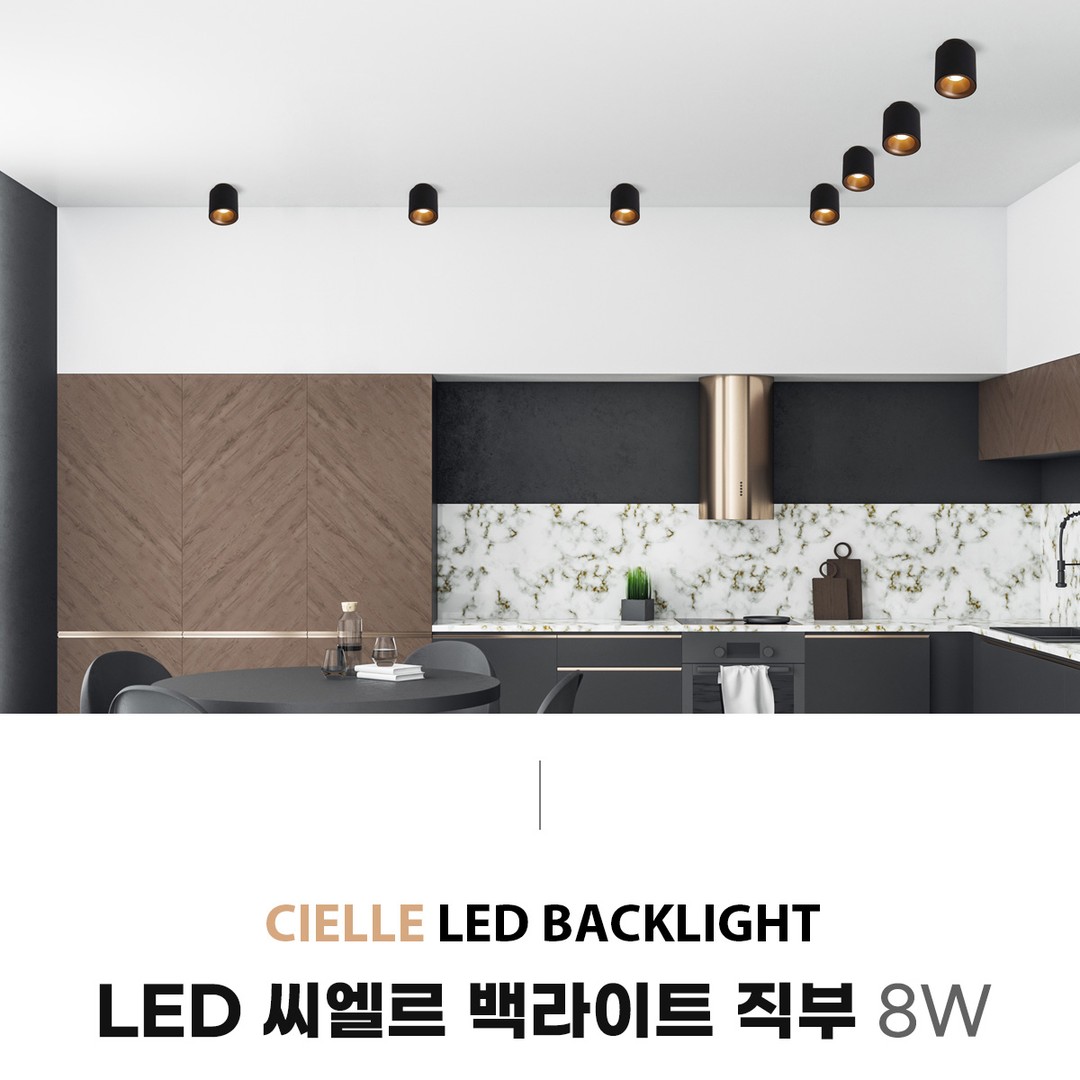 LED 씨엘르 백라이트 직부 8W 2color