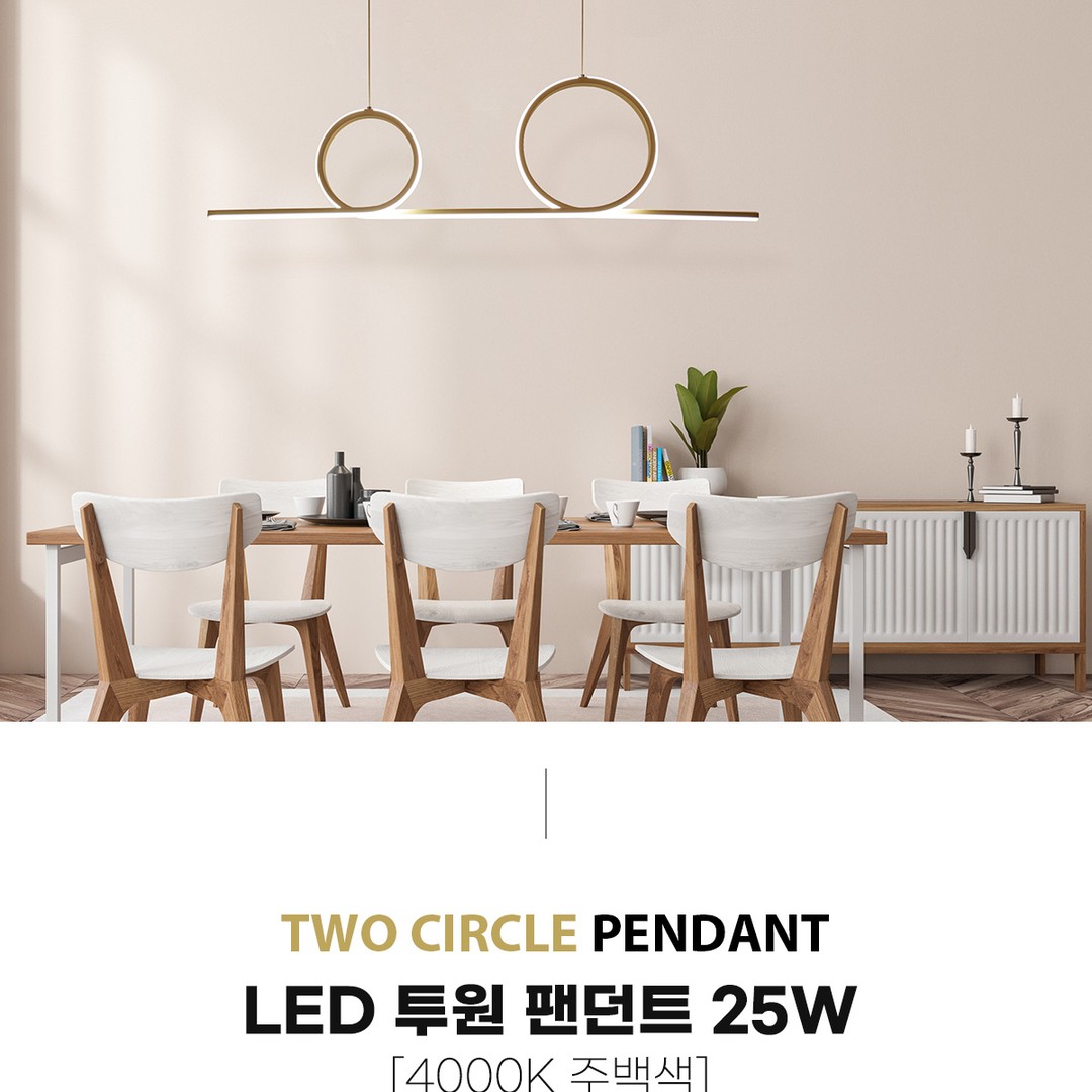 LED 투원 팬던트 25W [2color]
