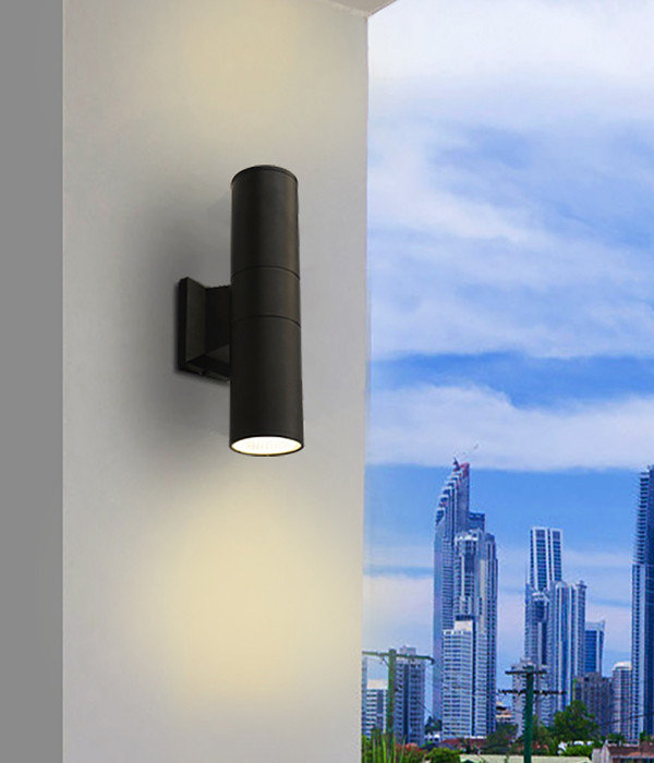 LED COB 원통 벽등 2구 방수10W 3000K (화이트/블랙)
