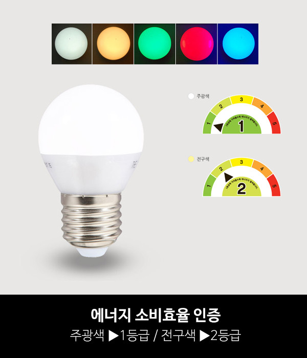 LED 인치구4W / E26 /주광,전구,녹색,적색,청색,핑크,보라색
