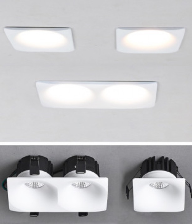카운트 멀티 매입등 1구 LED 8W, 2구 LED 16W