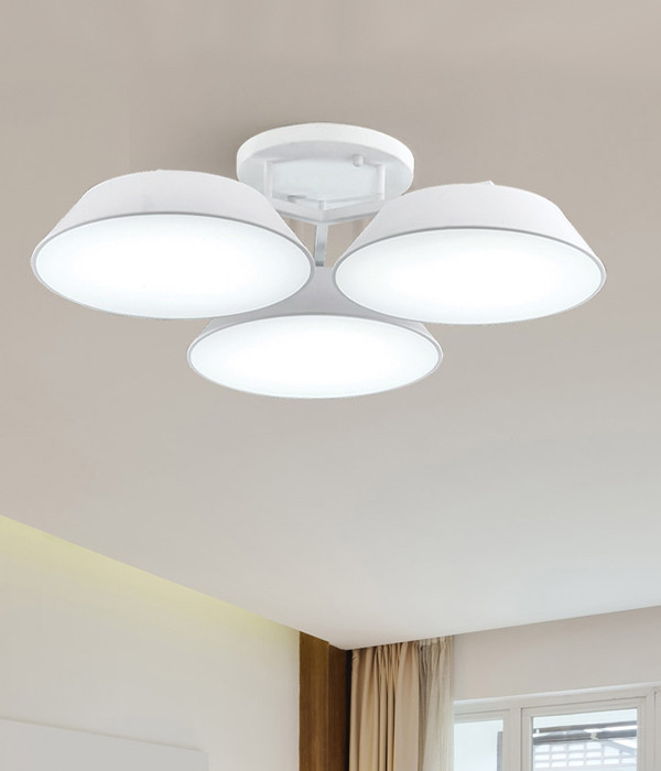 모던 3등 직부 LED 75W (백색)