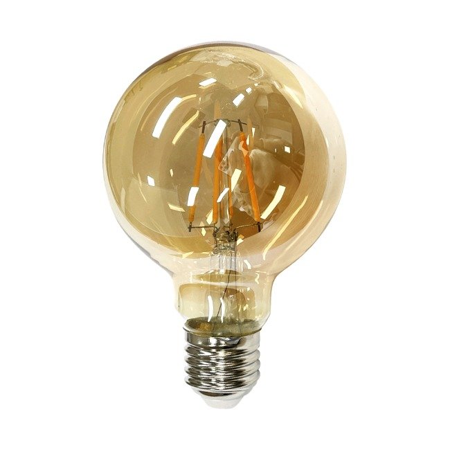 LED 에디슨 볼전구 G80 엠버 4W E26